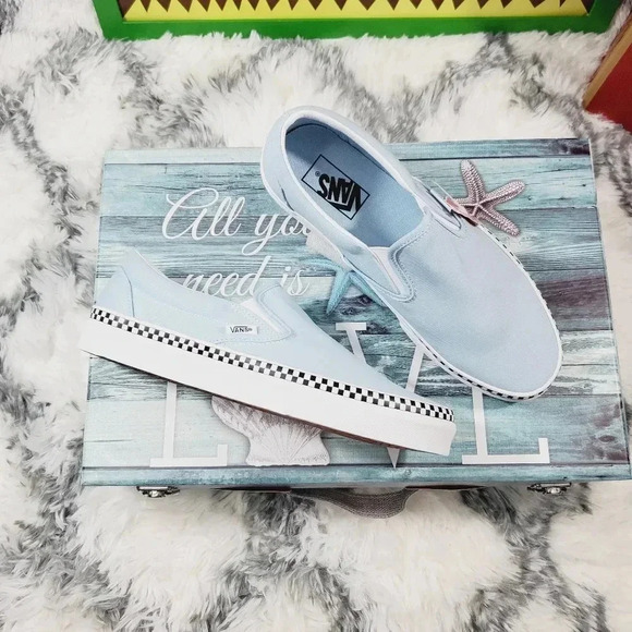 Vans Check Foxing Cool Blue Classic Slip-on (CL) - Picture 5 of 14